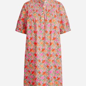 J.Crew Short-sleeve mini shirt-dress in Liberty® Meadow Song fabric